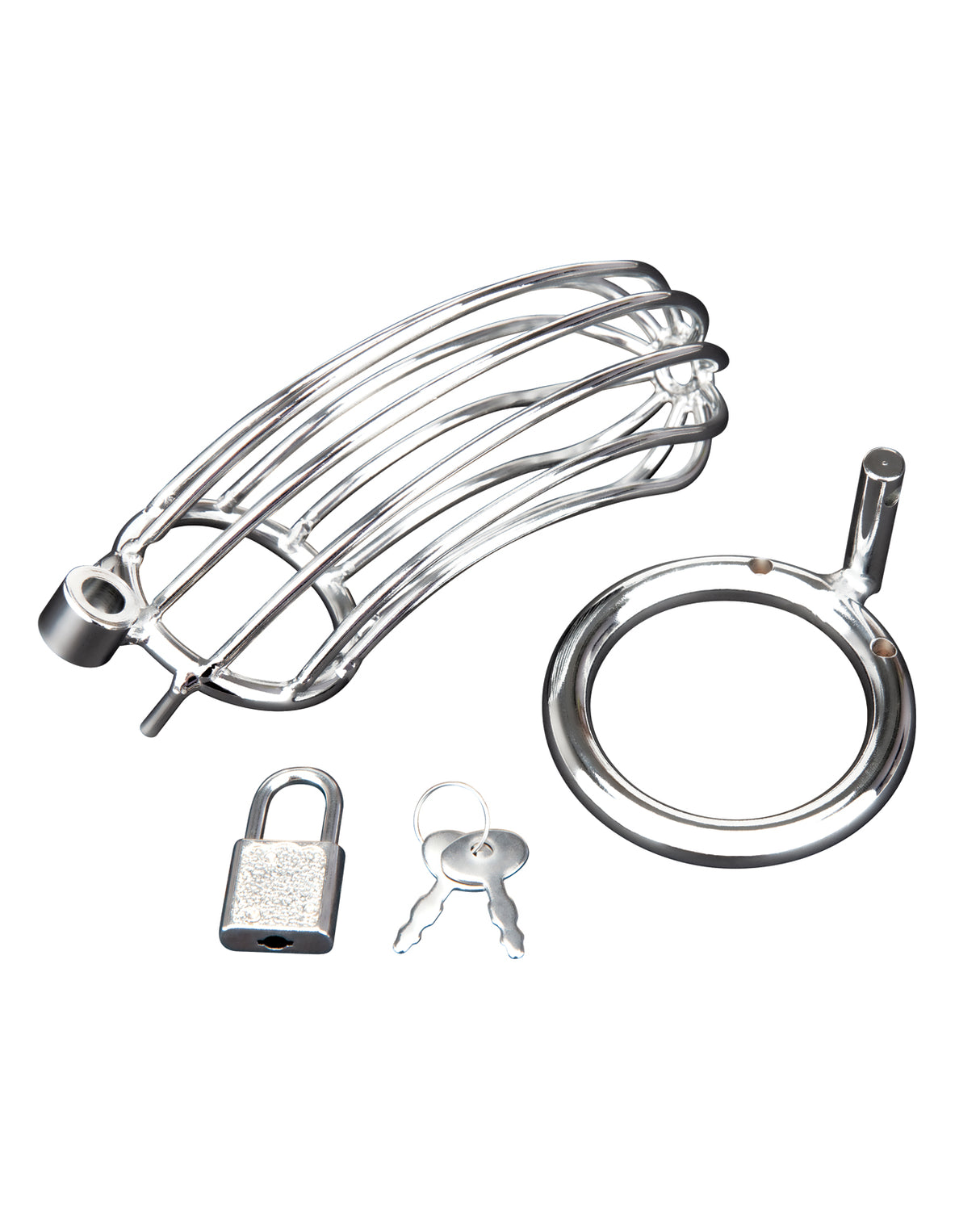 Blue Line Prisoner Cock Cage - Silver by Blue Line
