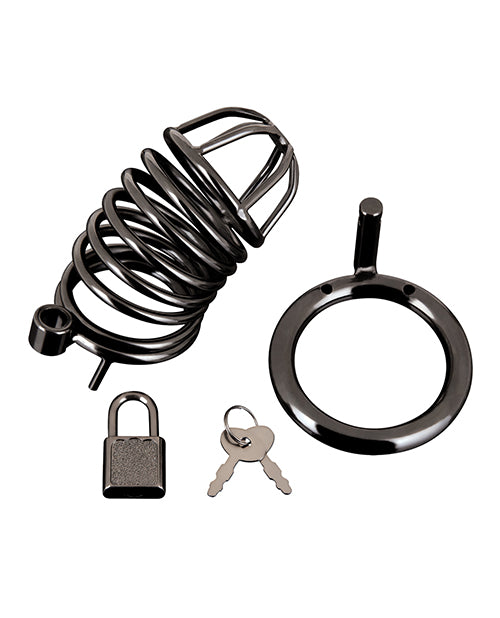 Blue Line Deluxe Chastity Cage - Black by Blue Line