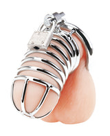 Blue Line Deluxe Chastity Cage - Silver by Blue Line