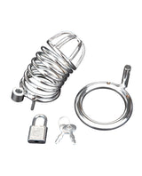 Blue Line Deluxe Chastity Cage - Silver by Blue Line
