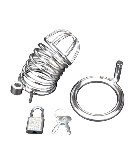 Blue Line Deluxe Chastity Cage - Silver by Blue Line