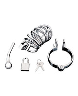 Blue Line Urethral Play Cage - Silver by Blue Line