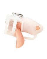Blue Line 2" Silicone Mini Cock Cage With Ball Divider - White by Blue Line