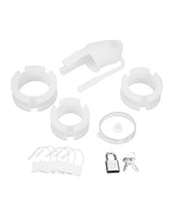Blue Line 2" Silicone Mini Cock Cage With Ball Divider - White by Blue Line