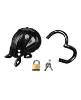 Full Restraint Silicone Cock & Balls Chastity Device - 100% Coverage Black by Blue Line