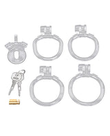 Blue Line Acrylic See-Thru Mini Cock Micro Chastity Cage