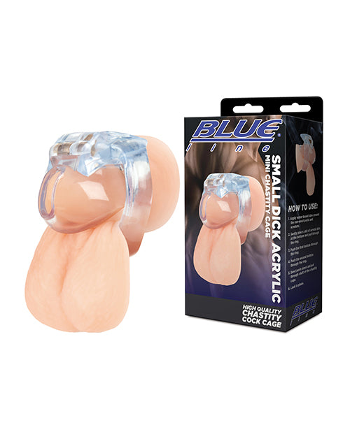 Small Dick Acrylic Mini Chastity Cage by Blue Line