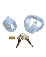 Small Dick Acrylic Mini Chastity Cage by Blue Line