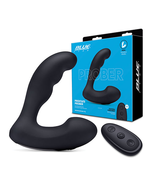 Blue Line Vibrating Prostate Prober w/Remote - Black by Blue Line