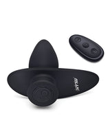 Blue Line Pointer Vibrating Anal Plug with Remote — Black