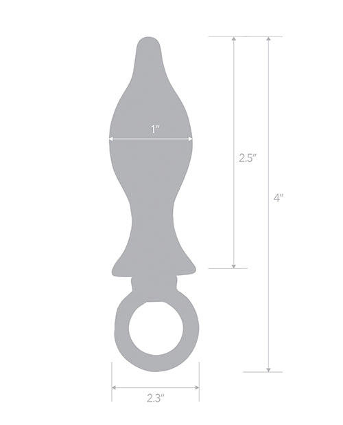 Blue Line 2.5" Stainless Steel Metal Tapered Butt Plug With Loop Hardware by Blue Line