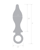 Blue Line 2.5" Stainless Steel Metal Tapered Butt Plug With Loop Hardware by Blue Line