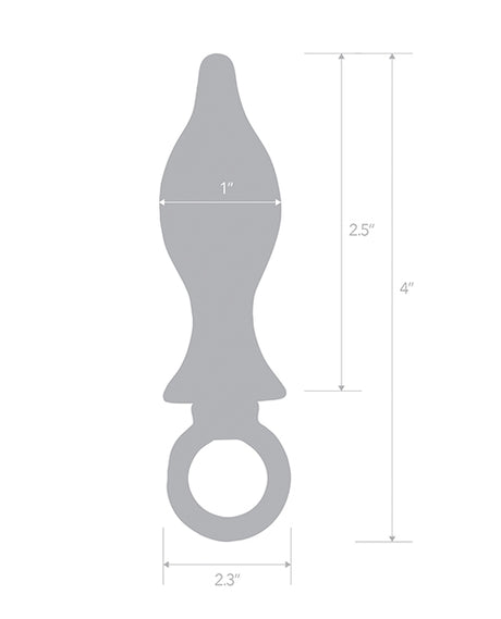 Blue Line 2.5" Stainless Steel Metal Tapered Butt Plug With Loop Hardware by Blue Line