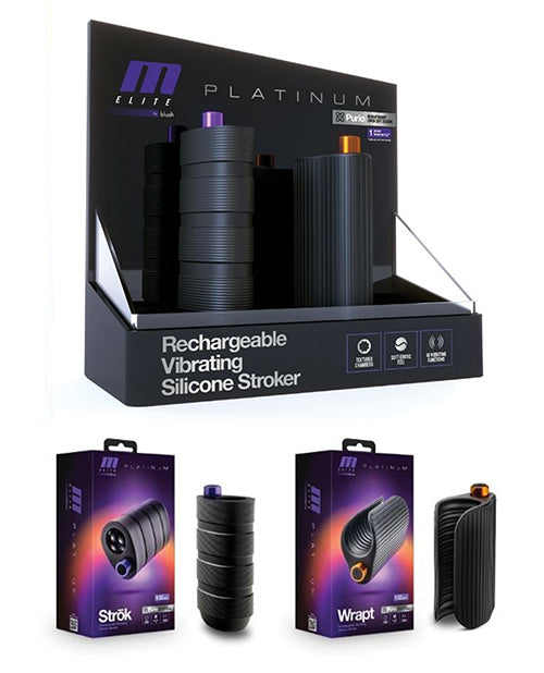 Blush M Elite Platinum Vibrating Merchandising Kit by M Elite