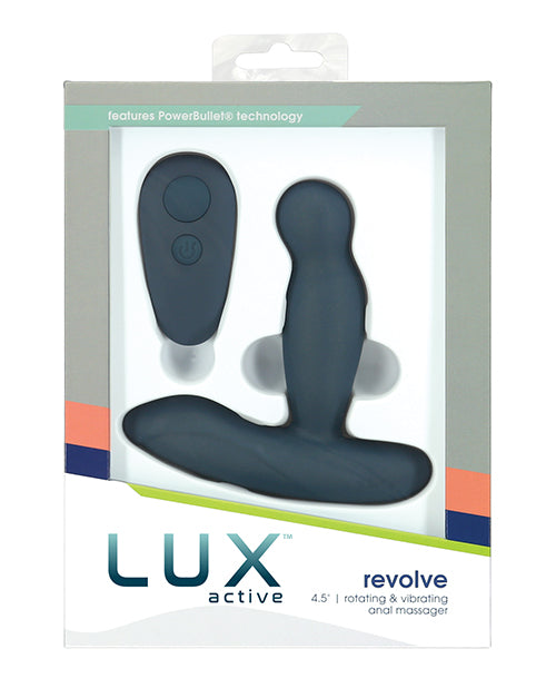 Lux Active Revolve 4.5" Rotating & Vibrating Anal Massager - Dark Blue by Lux Active