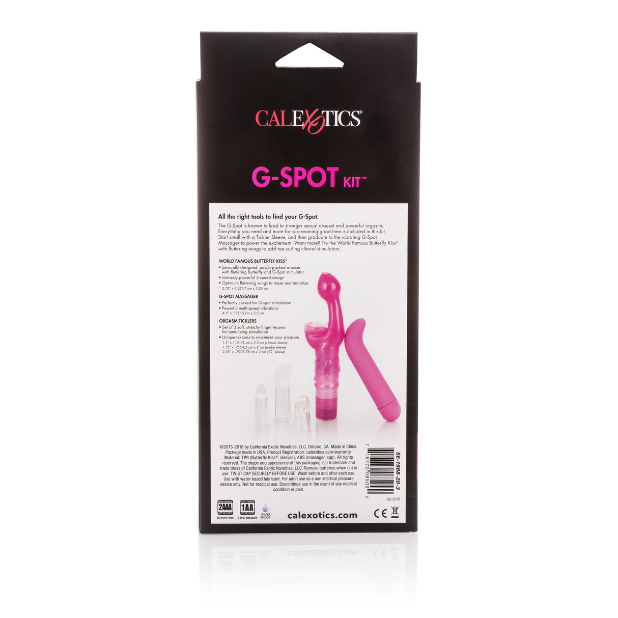 CalExotics Her G-Spot Kit — G-Spot Massager, Tickler Sleeve & Butterfly Kiss - SE1988203