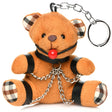 XR Brands Gagged Teddy Bear Keychain, Burnt Orange, 4.2 in - MS-AH118