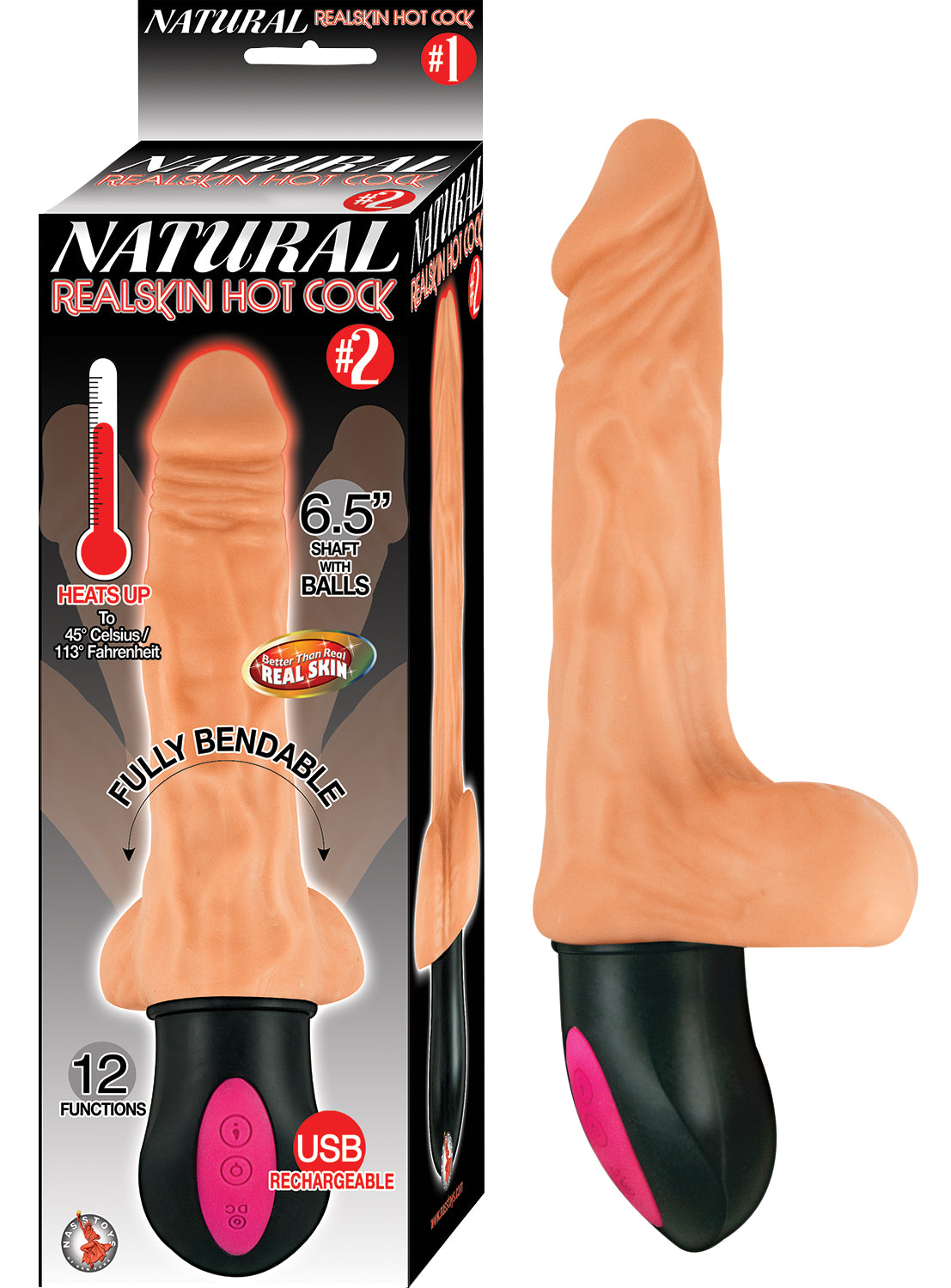 Natural Realskin Hot Cock #2 - Flesh by Nasstoys