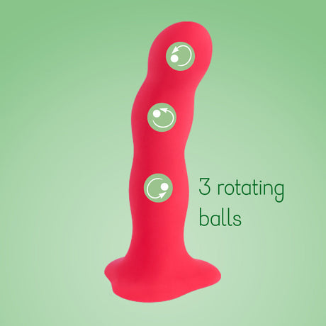 Fun Factory Bouncer Dildo — Rolling Weights & Suction - FN421RD