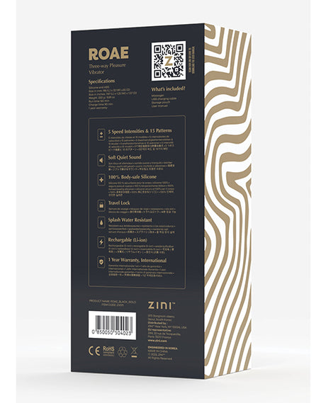B Swish Zini Roae SE Rabbit Vibrator, Black