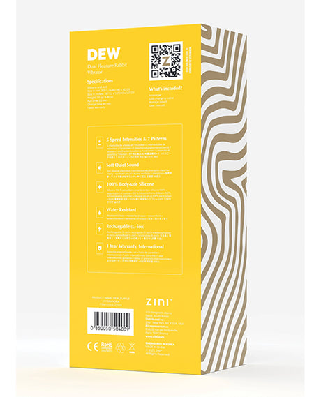 B Swish Zini Dew Dual-Action Rabbit Vibrator — Purple