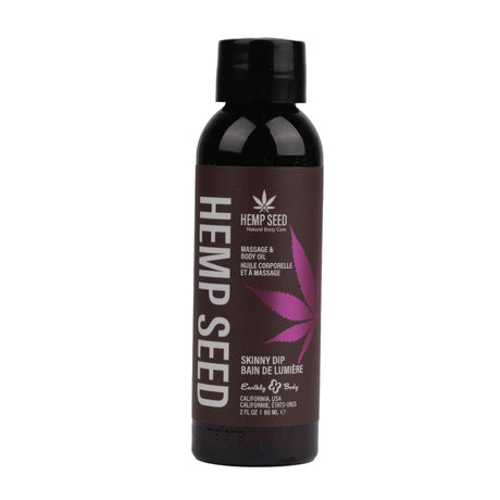 Earthly Body Hemp Seed Massage & Body Oil — Skinny Dip (2 fl oz) - EB-MAS221E