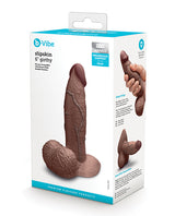 b-Vibe Slipskin 6" Girthy - Brown by b-vibe