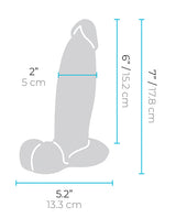 b-Vibe Slipskin 7" Girthy - Brown by b-vibe