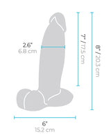 b-Vibe Slipskin 8" Girthy - Cream by b-vibe