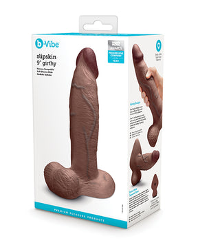 b-Vibe Slipskin 9" Girthy - Brown by b-vibe