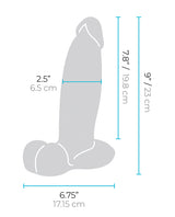 b-Vibe Slipskin 9" Girthy - Brown by b-vibe