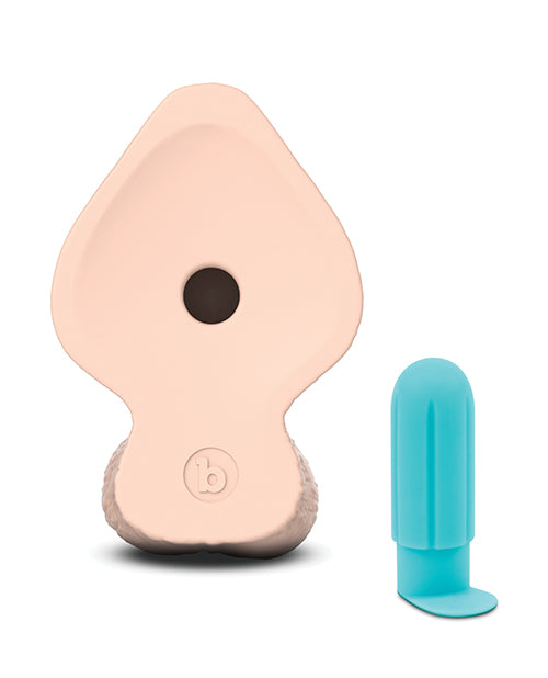 b-Vibe Slipskin 9" Girthy - Cream by b-vibe