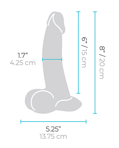 b-Vibe Slipskin 8" Curvy - Cream by b-vibe