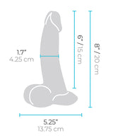 b-Vibe Slipskin 8" Curvy - Cream by b-vibe