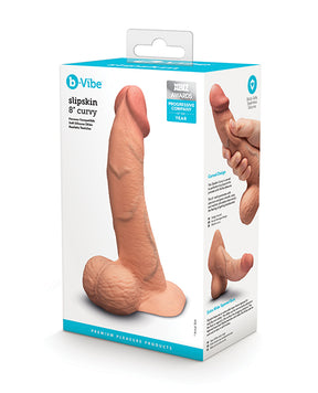 b-Vibe Slipskin 8" Curvy - Mocha by b-vibe
