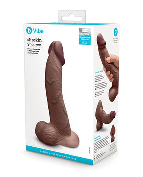 b-Vibe Slipskin 9" Curvy - Brown by b-vibe