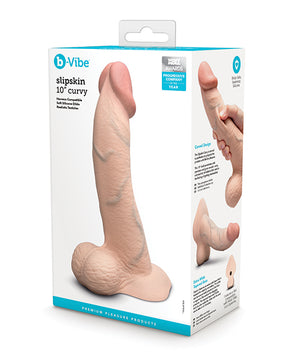 b-Vibe Slipskin 10" Curvy - Cream by b-vibe