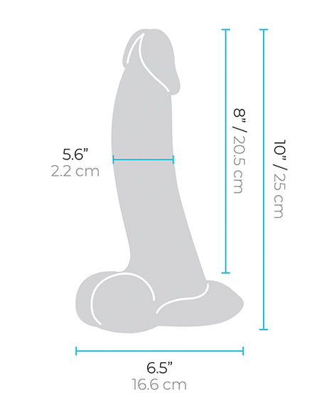 b-Vibe Slipskin Curvy 10" Dildo — Mocha
