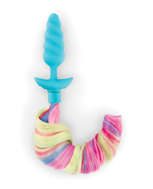 b-Vibe Unicorn Tail Vibrating Butt Plug - Special Edition by b-vibe