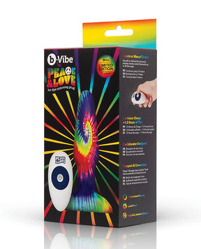 b-Vibe Peace & Love Tie-Dye Rimming Plug - Special Edition by b-vibe
