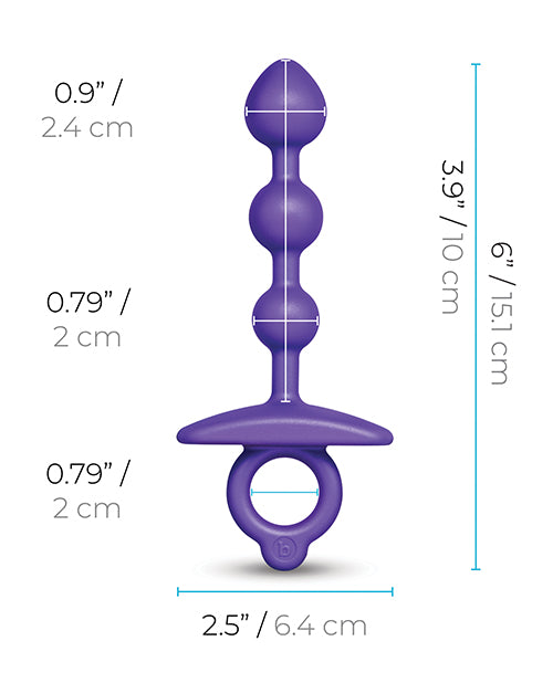 b-Vibe Zip Silicone Anal Beads by b-vibe