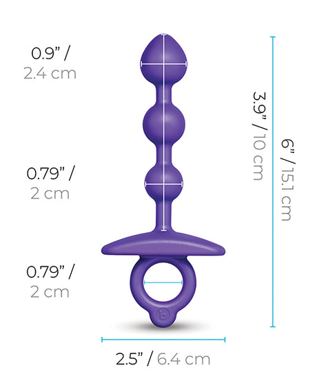 b-Vibe Zip Silicone Anal Beads by b-vibe