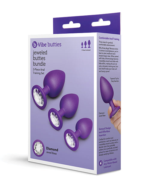 Jeweled Butties Bundle 3-Piece Anal Training Set by b-vibe