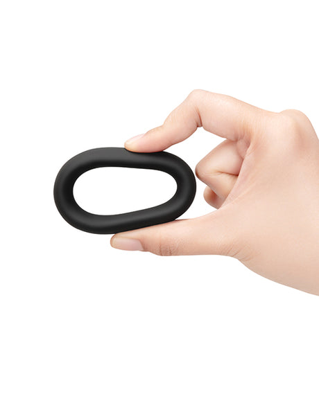 b-Vibe Snug Ring 40 mm Soft Stretch Silicone Cock Ring — Black