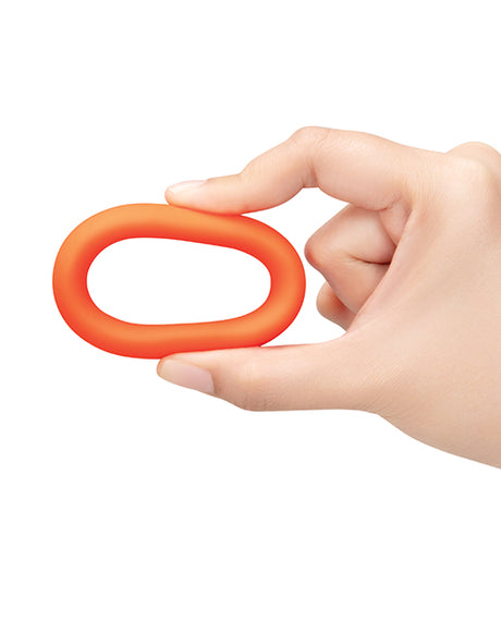 b-Vibe Snug Ring 40 mm Soft Stretch Silicone Cock Ring — Orange