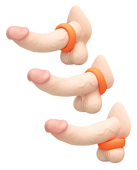 b-Vibe Snug Ring 40 mm Soft Stretch Silicone Cock Ring — Orange