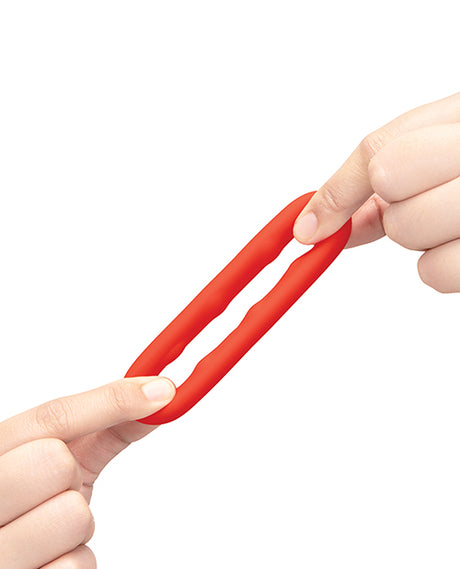 b-Vibe Flex Ring — Super-Soft Liquid Silicone Cock Ring, Red