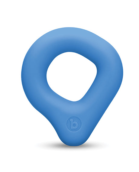 b-vibe Flex Ring Drip Super Soft Liquid Silicone Cock Ring, Blue
