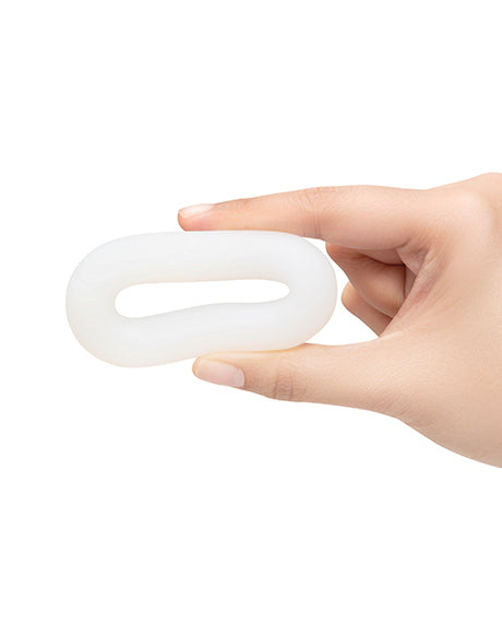 b-Vibe Flex Ring Loop Super-Soft Silicone Cock Ring — Clear