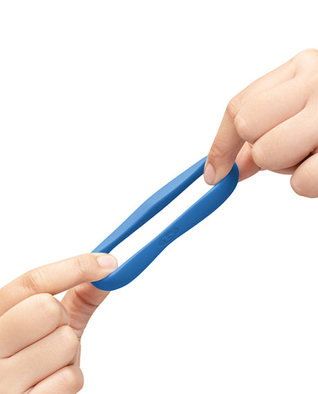 b-Vibe Flex Ring Delta Super-Soft Silicone Cock Ring — Blue